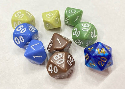 Combat Dice & Lapis Die with Burlap bag